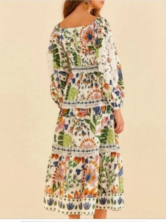Farm Rio Summer Garden Mididress - Picture 4 of 8